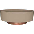 HC Companies Capri 8 In. x 8 In. x 3 In. Resin Artisan Taupe Flower Bowl Image 1