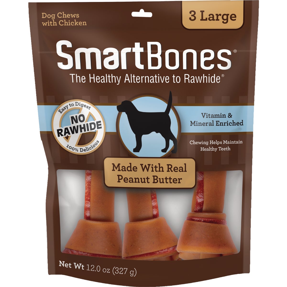 SmartBone Large Peanut Butter Chew Bone (3-Pack) Image 1
