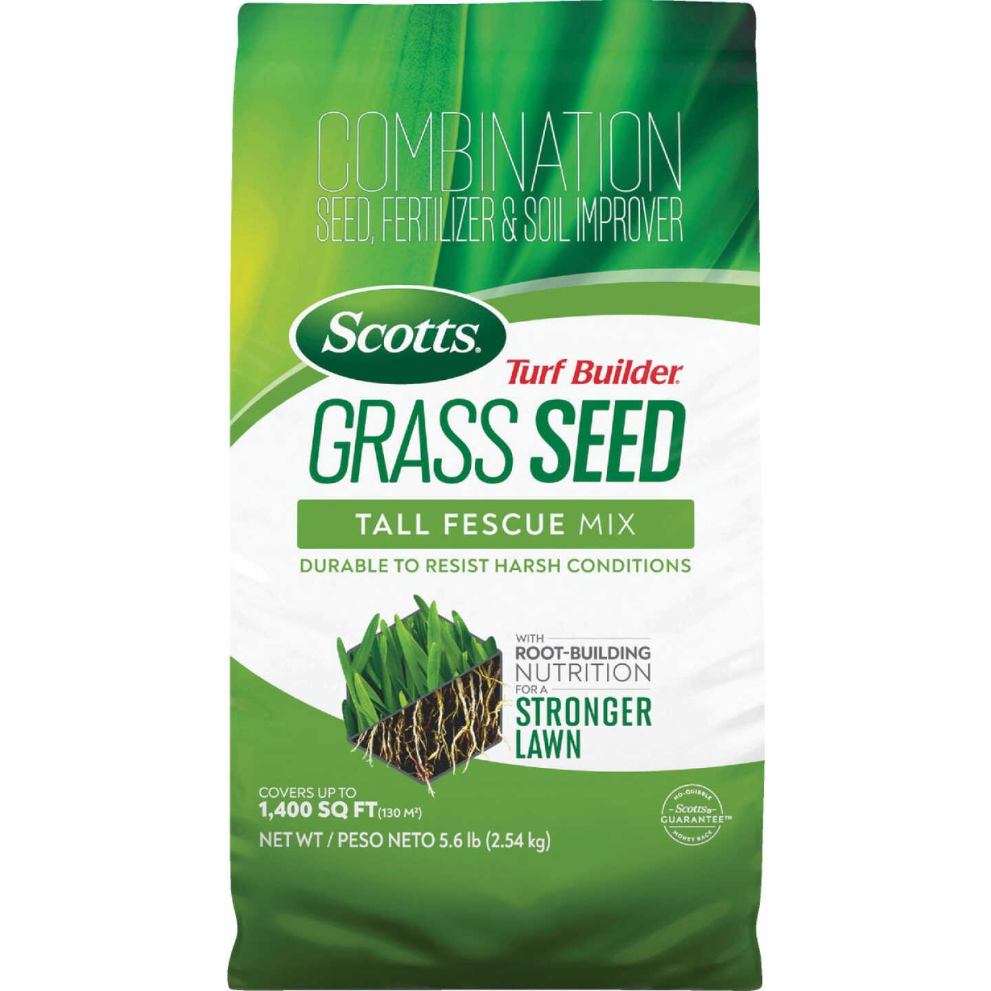 Scotts Turf Builder 5.6 Lb. 465 Sq. Ft. Tall Fescue Mix Grass Seed, Fertilizer, and Soil Improver Combination Image 1