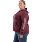 Berne Large Cabernet Women's Signature Sleeve Pullover Hooded Sweatshirt Image 5