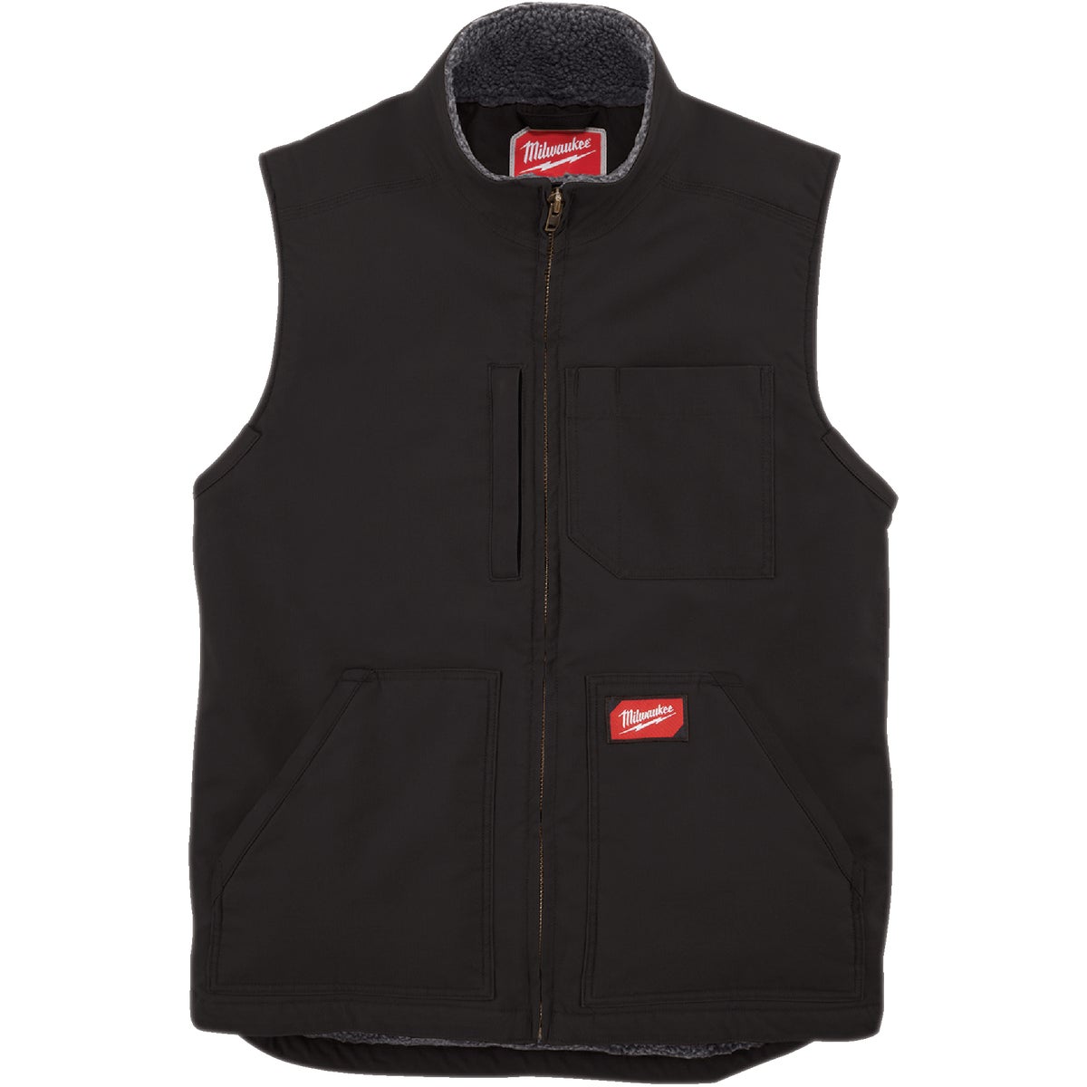 Milwaukee GRIDIRON Men's Medium Black Sherpa-Lined Vest Image 1