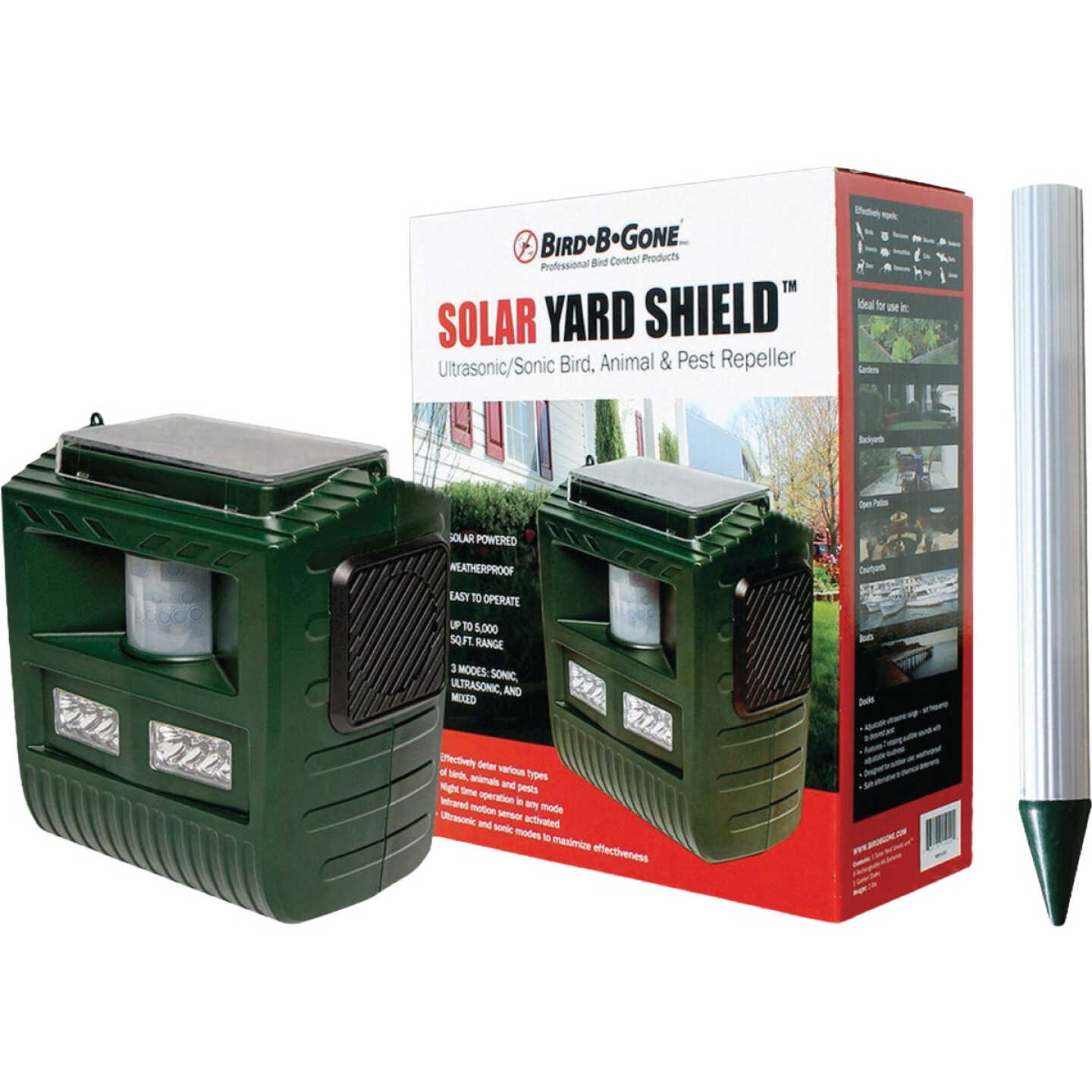 Solar Yard Shield Ultrasonic/Sonic Animal & Pest Repeller Image 2