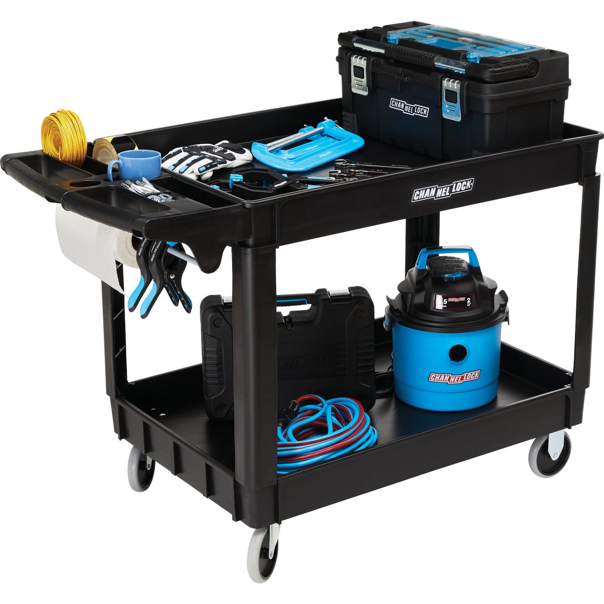 Channellock 500 Lb. Large 2-Shelf Utility Cart Image 2