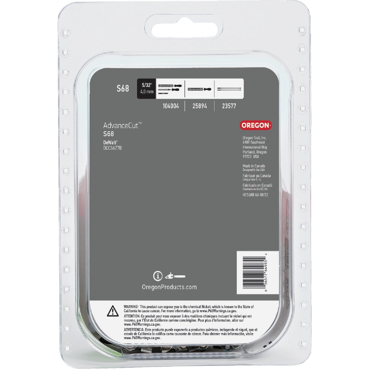Oregon S68 AdvanceCut Chainsaw Chain for 20-Inch Bar -68 Drive Links  fits DeWalt ddcs677b Image 4