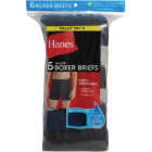 Hanes Men's L Black/Gray/Blue Boxer Briefs (6-Pack) Image 1