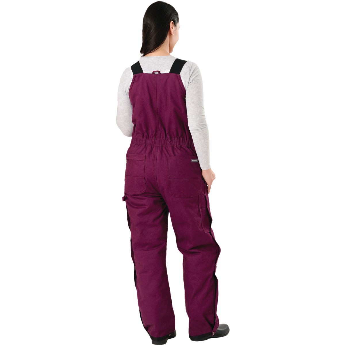 Berne Women's XL Plum Softstone Duck Insulated Bib Overall Image 3