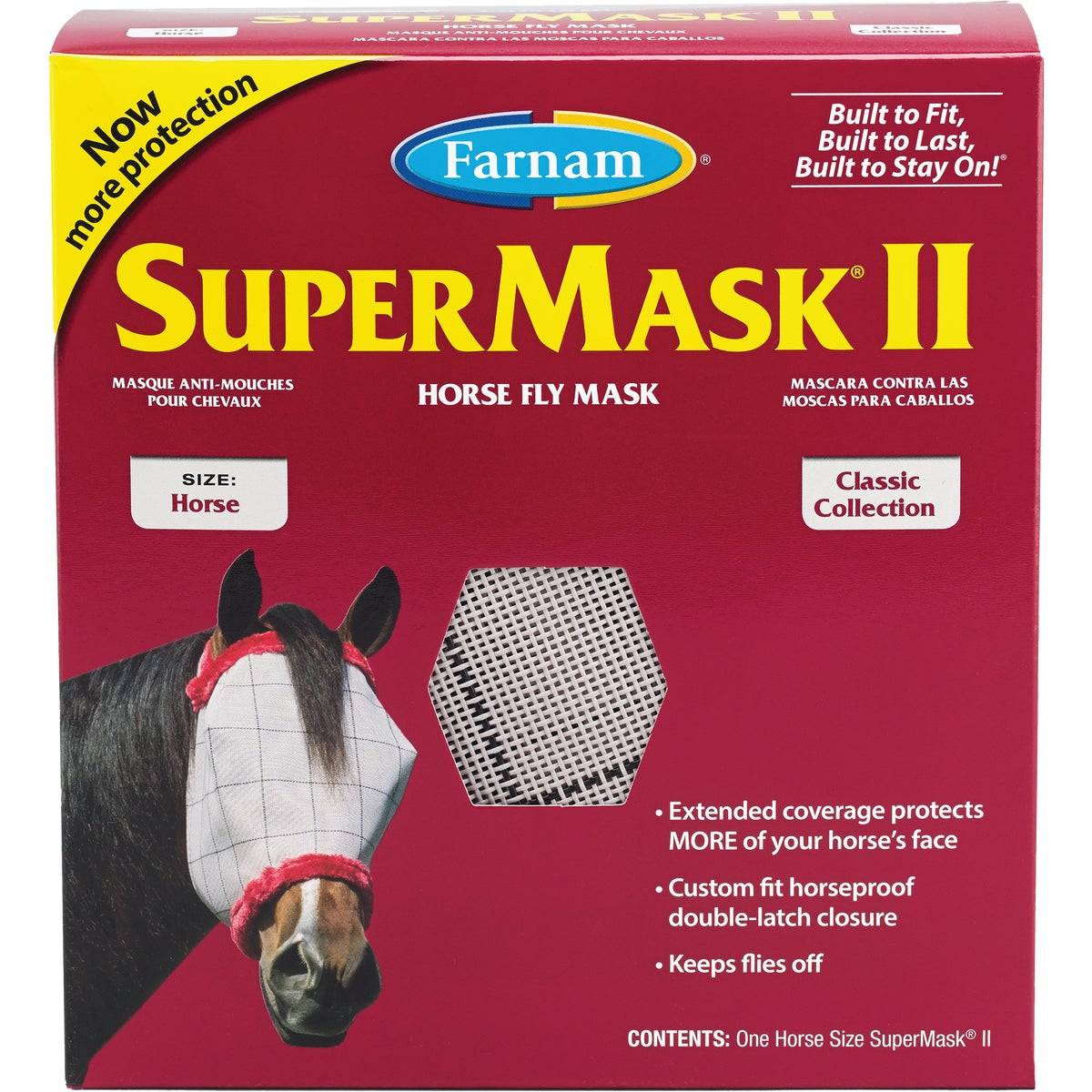 Farnam SuperMask II Average Horse Fly Mask w/o Ears
