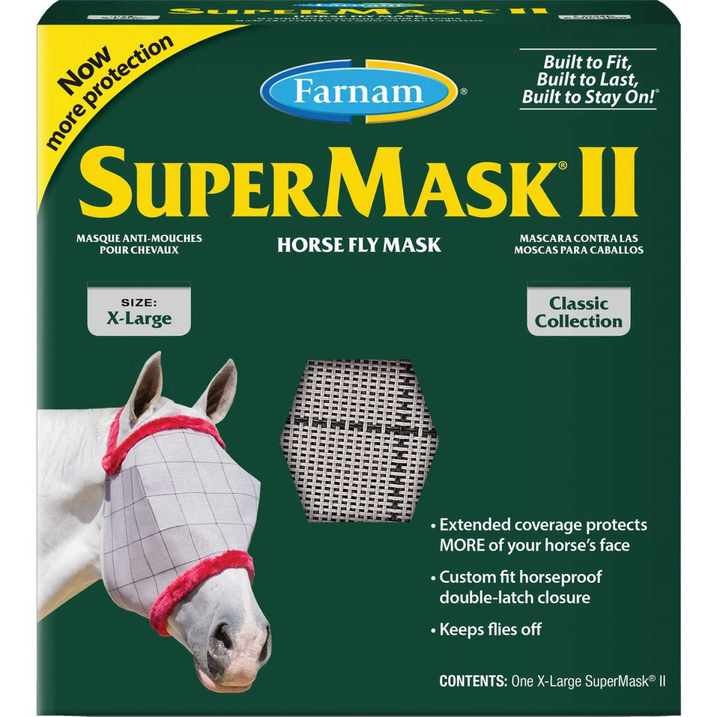Farnam SuperMask II XLG Horse Fly Mask w/o Ears Image 1