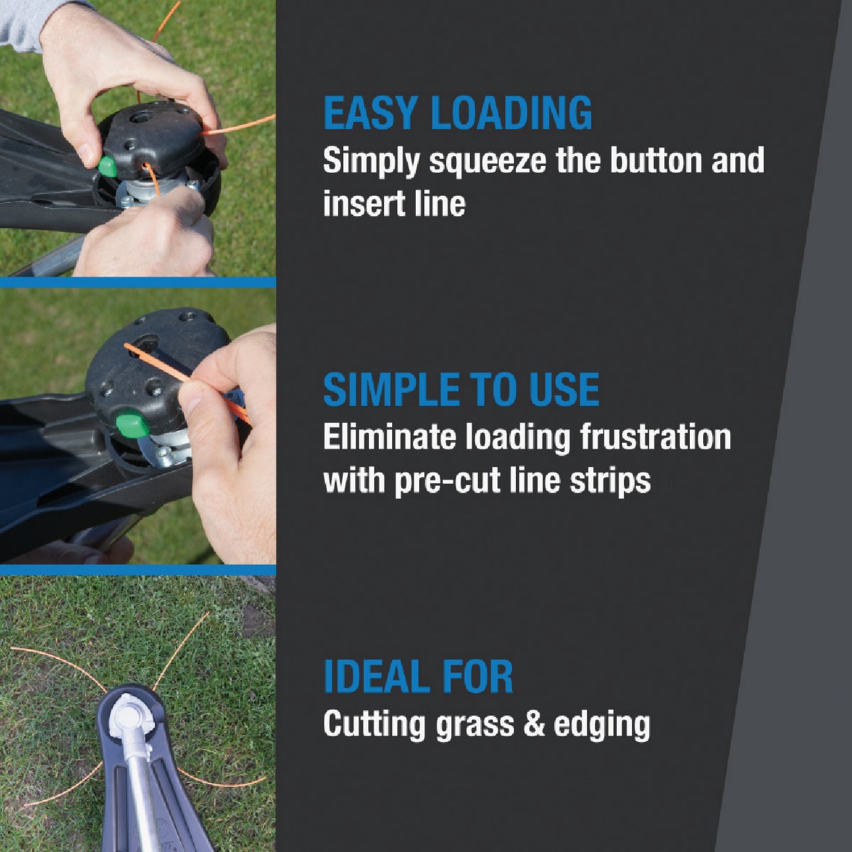 Shakespeare Push-N-Load 4-Line Replacement Trimmer Head Image 2