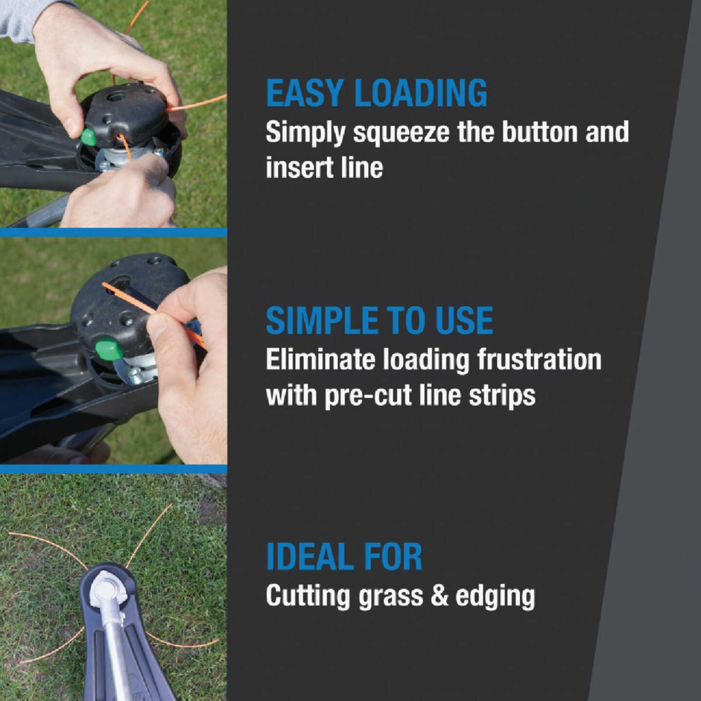 Shakespeare Push-N-Load 4-Line Replacement Trimmer Head Image 2