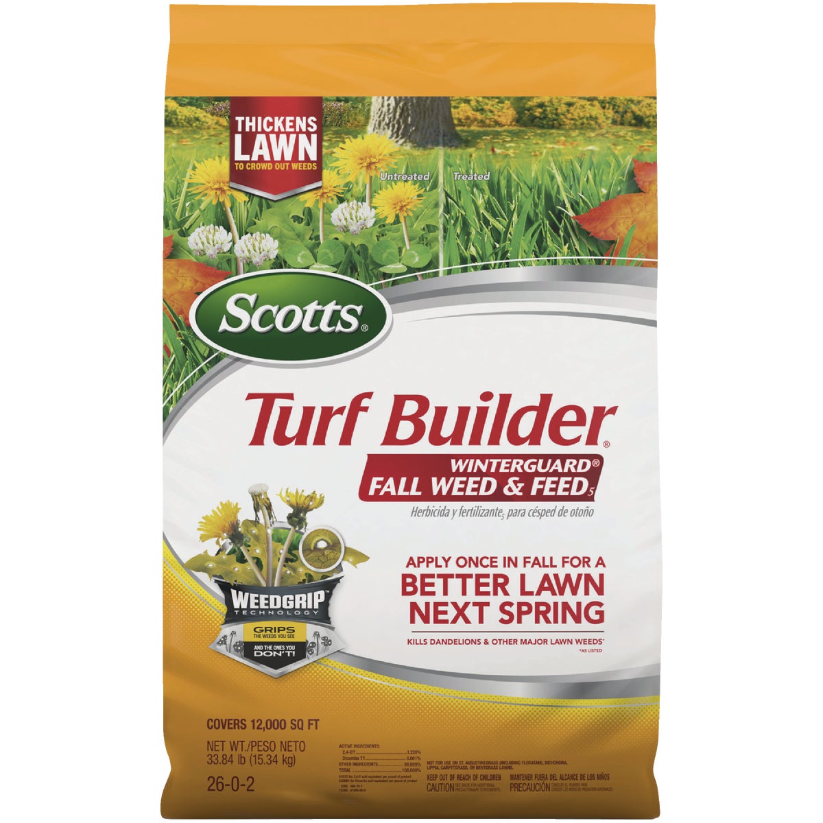 Scotts Turf Builder WinterGuard 33.84 Lb. 12,000 Sq. Ft. Coverage Fall Weed & Feed