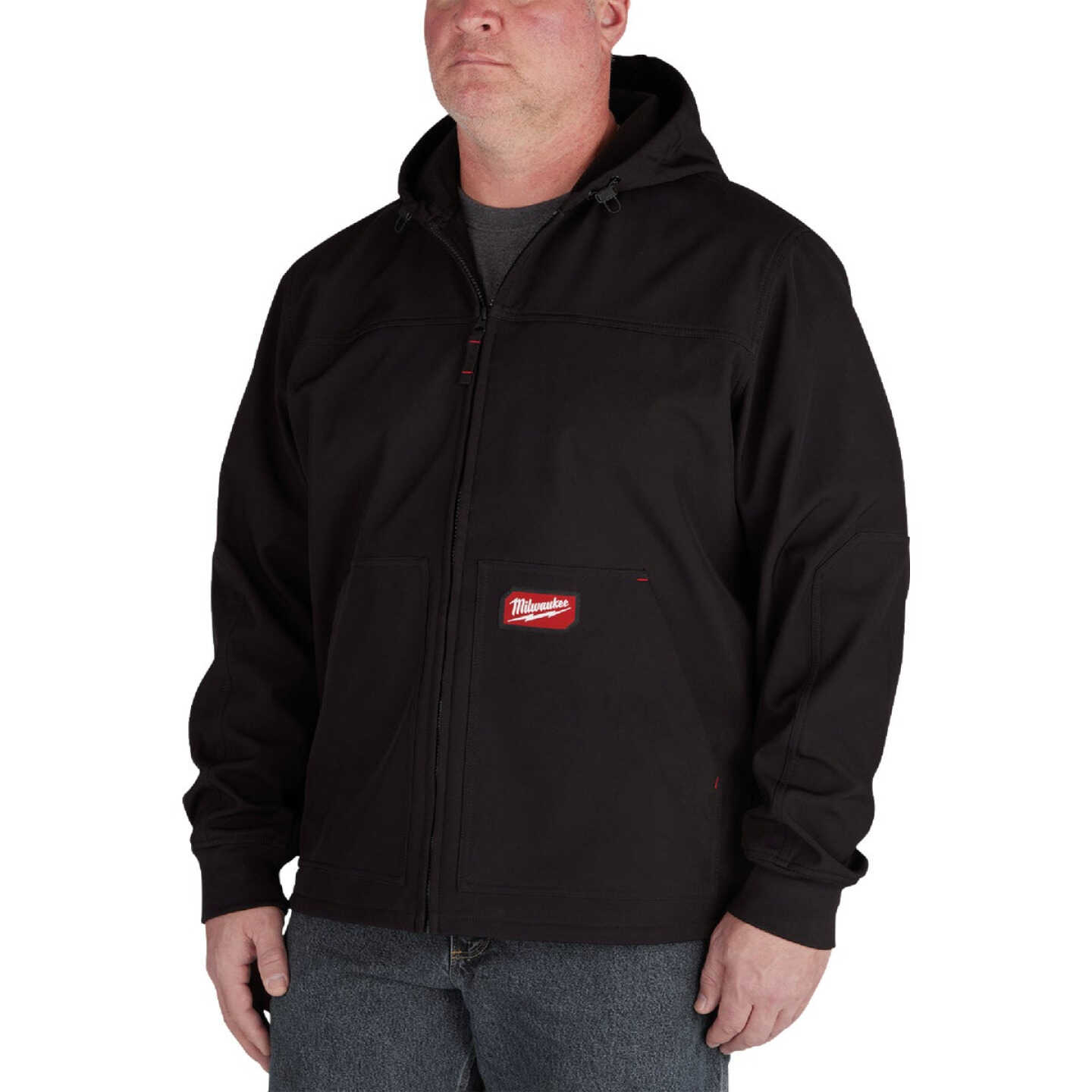 Milwaukee FREEFLEX Men's Small Black Softshell Hooded Jacket Image 1