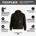 Milwaukee FREEFLEX Men's Small Black Softshell Hooded Jacket Image 2