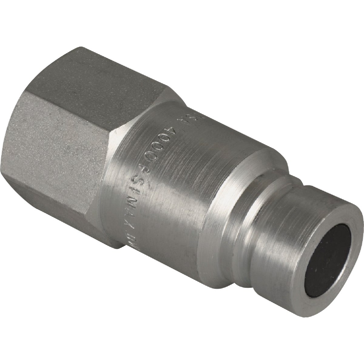 Apache 1/2 In. Body Male Tip Flat Face 1/2 In. FNPT Steel Hydraulic Hose Coupler