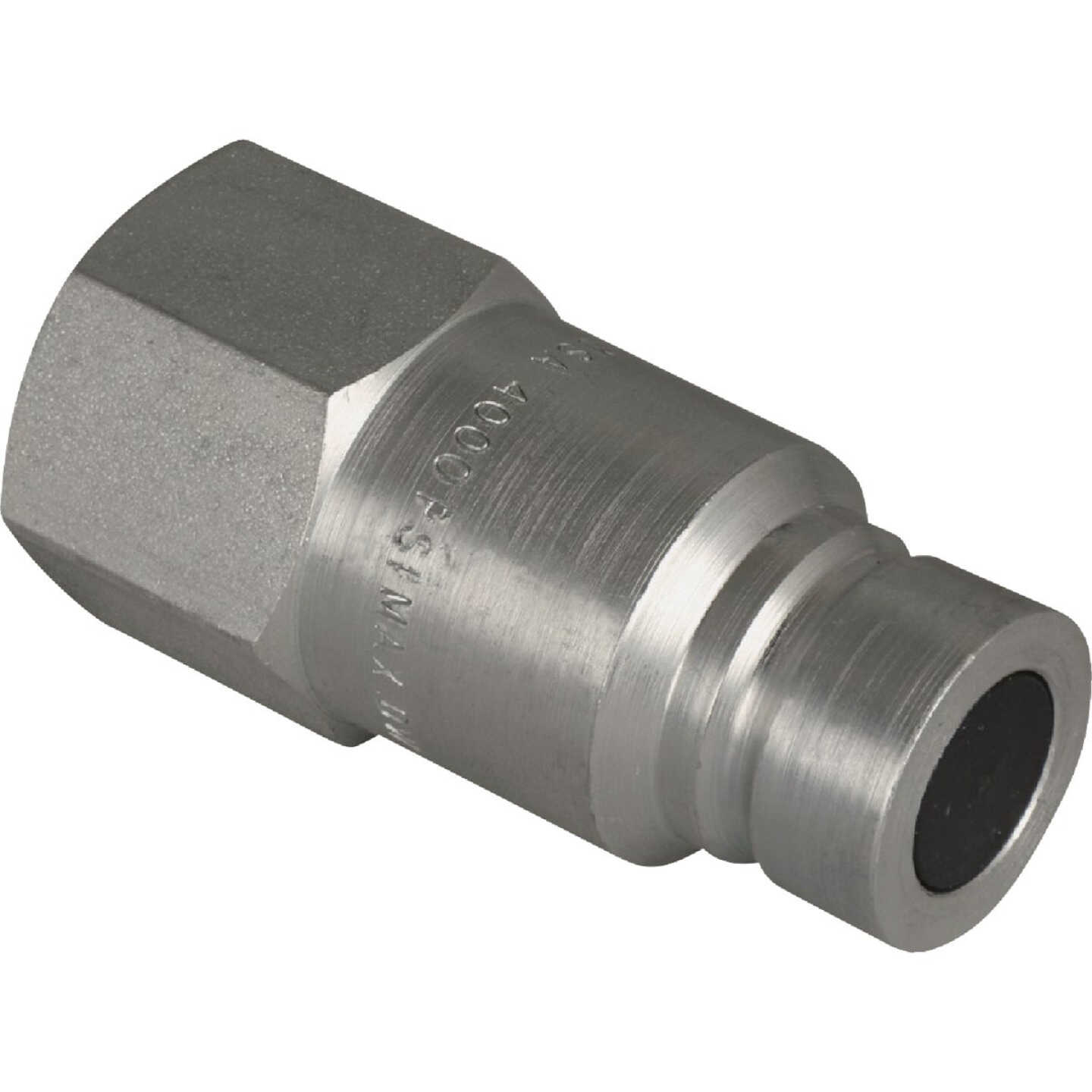 Apache 1/2 In. Body Male Tip Flat Face 1/2 In. FNPT Steel Hydraulic Hose Coupler Image 1