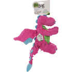 goDog Dragons Large Pink Squeaky Plush Dog Toy Image 1