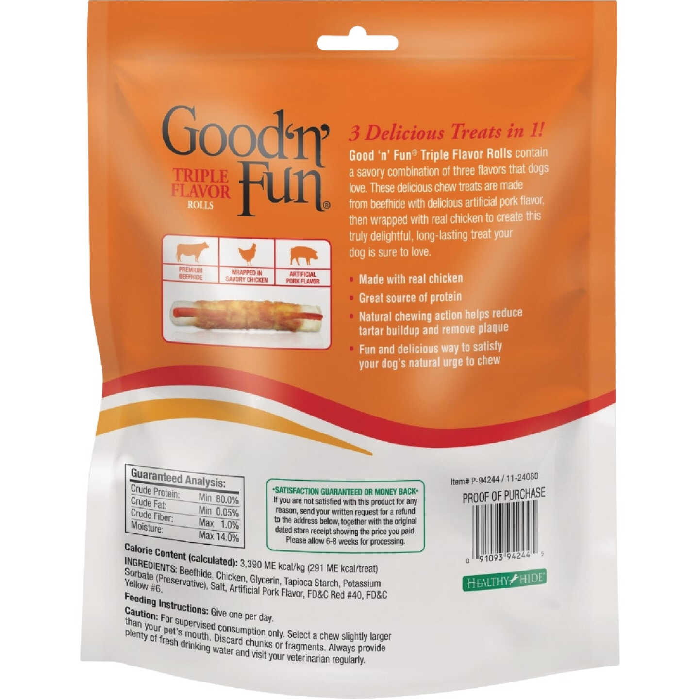 Good 'N' Fun Triple Flavor Roll Dog Snack (6-Pack) Image 2