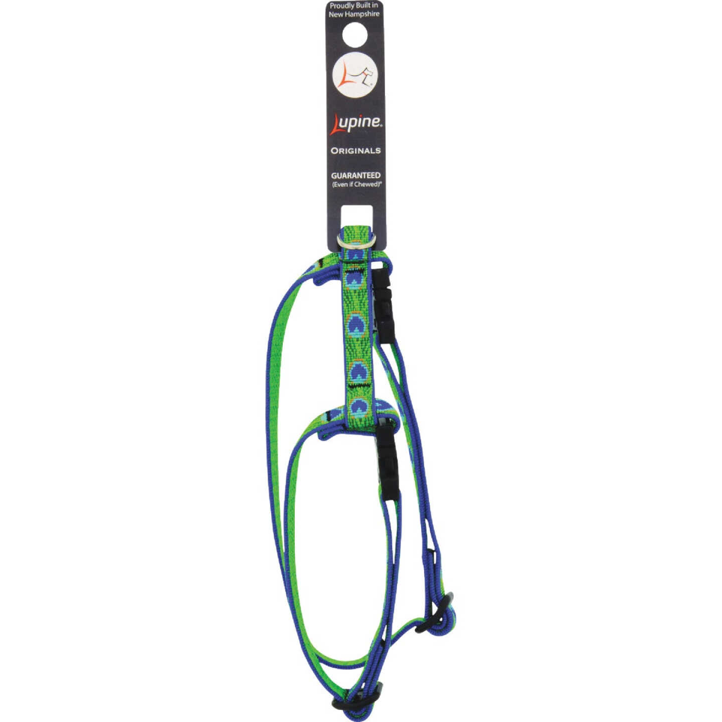 Lupine 1/2 In. Woven Pattern Tail Feathers 12 to 20 In. H-Style Cat Harness Image 1