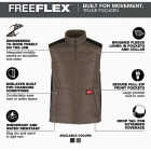 Milwaukee FREEFLEX Men's Large Brown Lightweight Insulated Vest Image 2