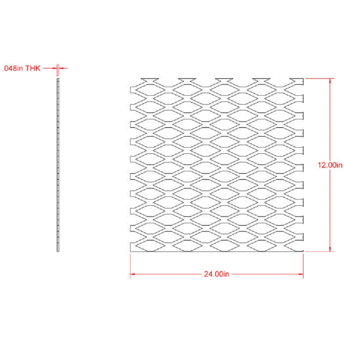 Hillman Steelworks 12 In. x 24 In. x 18 Ga. Weldable Expanded Steel Sheet Stock Image 2