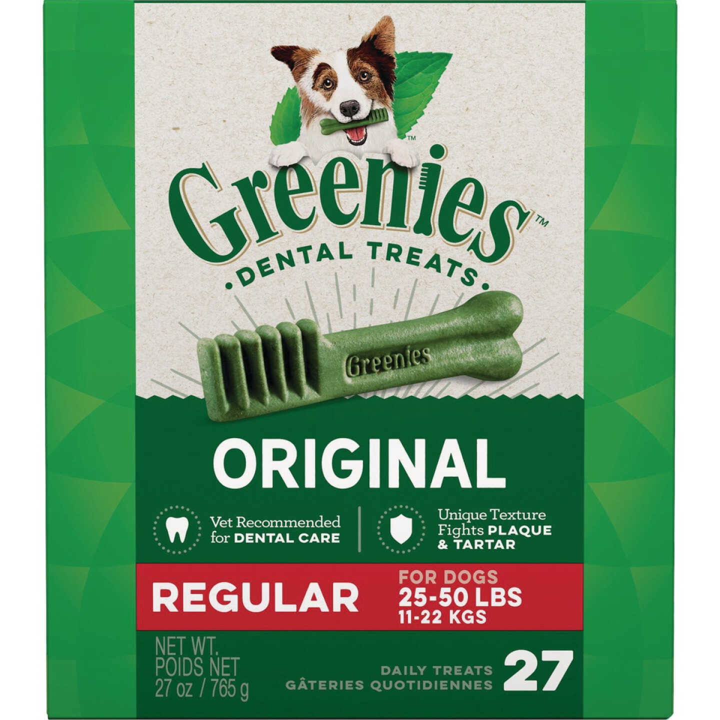 Greenies Regular Medium Dog Original Flavor Dental Dog Treat (27-Pack) Image 1