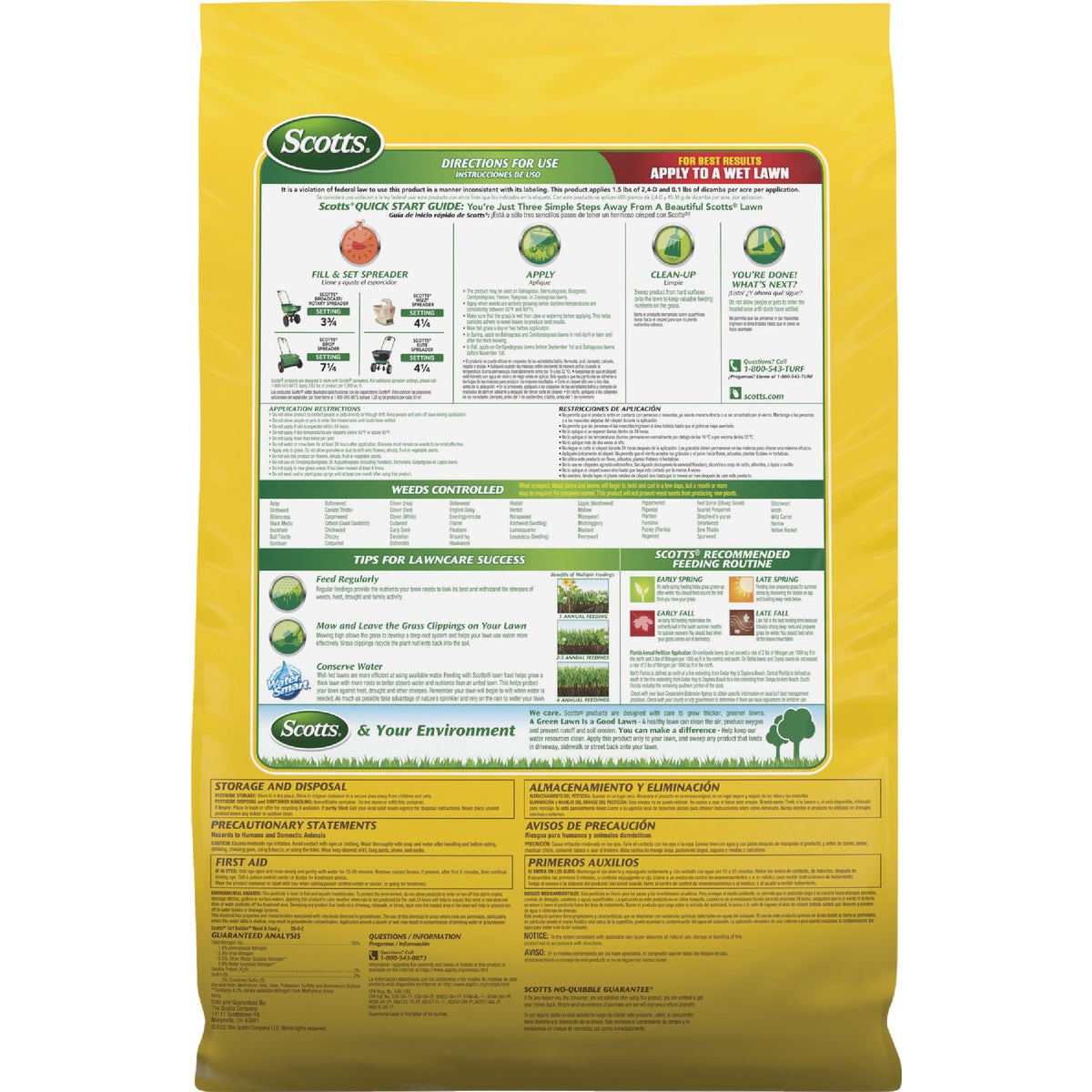 Scotts Turf Builder Weed & Feed 11.32 Lb. 4000 Sq. Ft. Weed Killer Plus Lawn Fertilizer Image 5