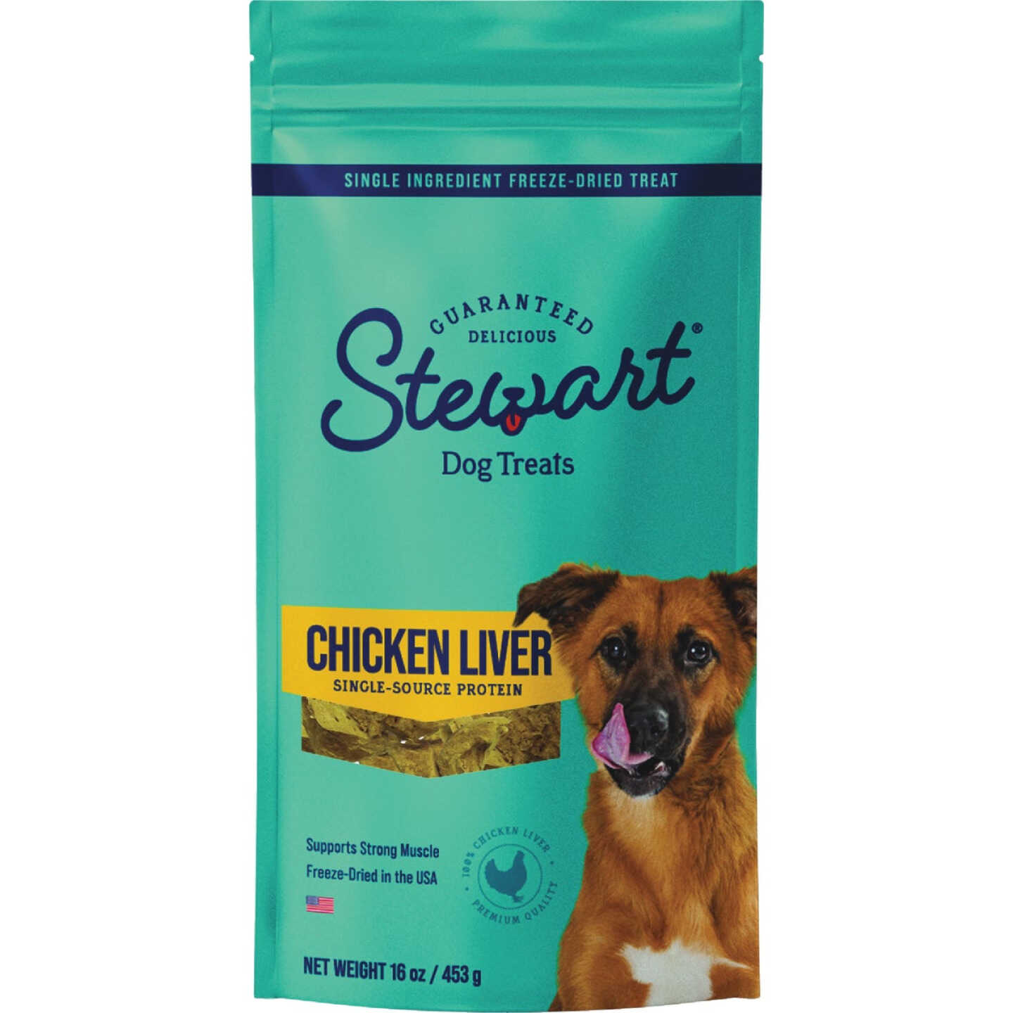 Stewart 16 Oz. Freeze-Dried Chicken Liver Dog Treat Image 1
