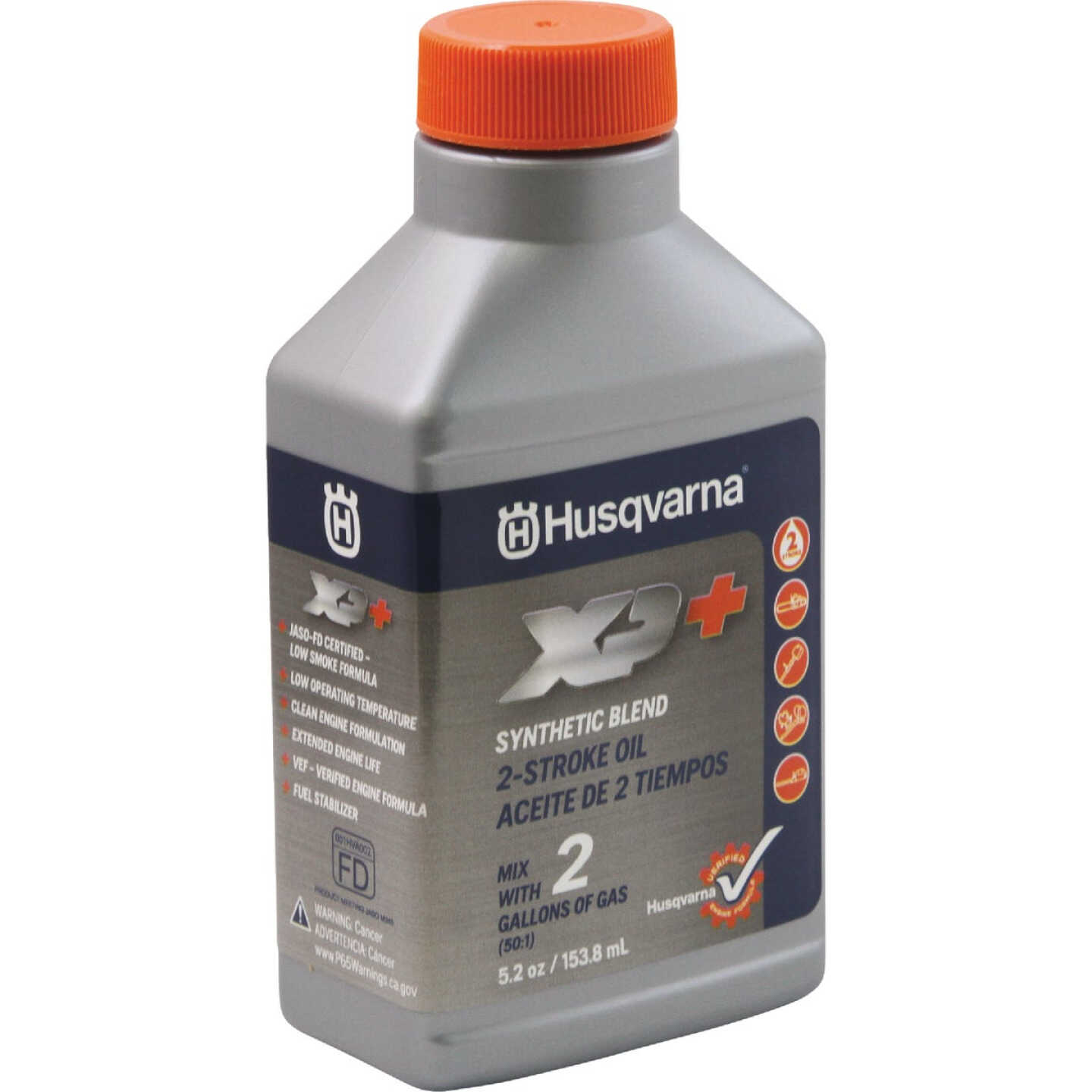 Husqvarna XP+ 5.2 Oz. 2-Stroke Synthetic Blend Engine Oil with Fuel Stabilizer Image 1