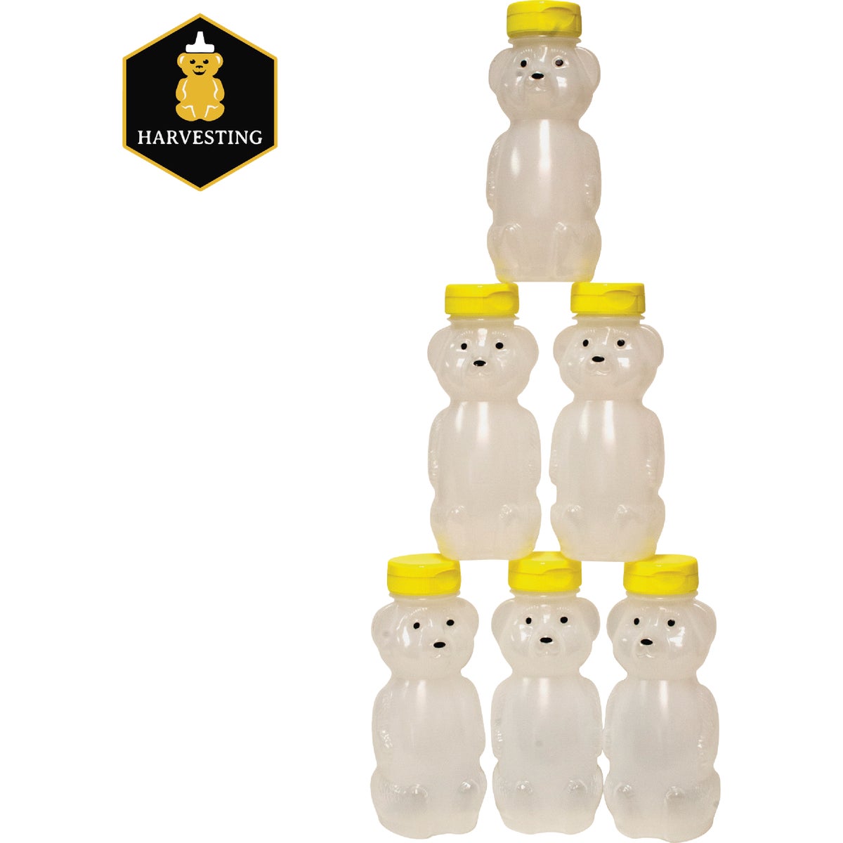 Harvest Lane Honey 8 Oz Plastic Honeybear Bottles (6-Pack)