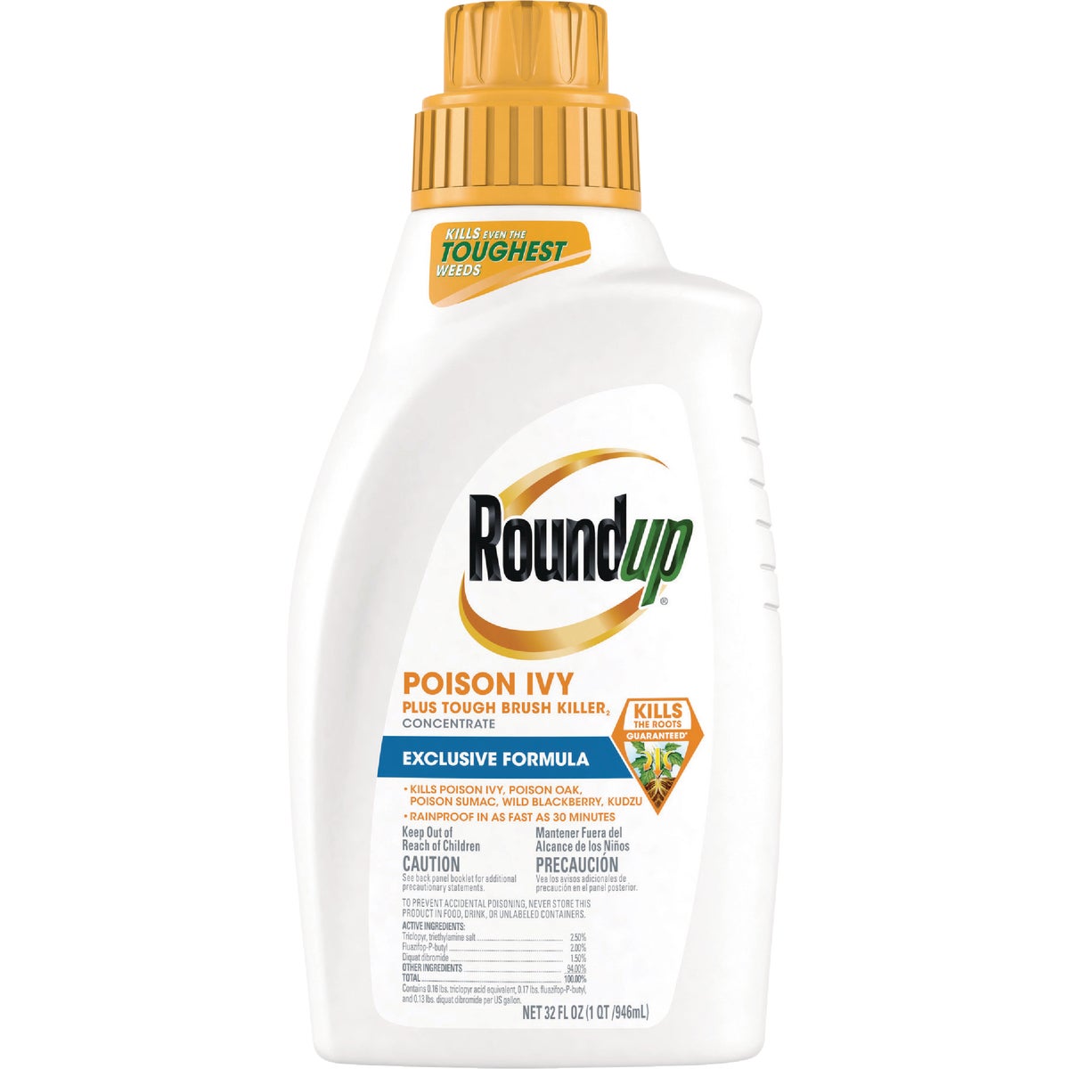 Roundup 32 Oz. Exclusive Formula Concentrate Poison Ivy Plus Tough Brush Killer