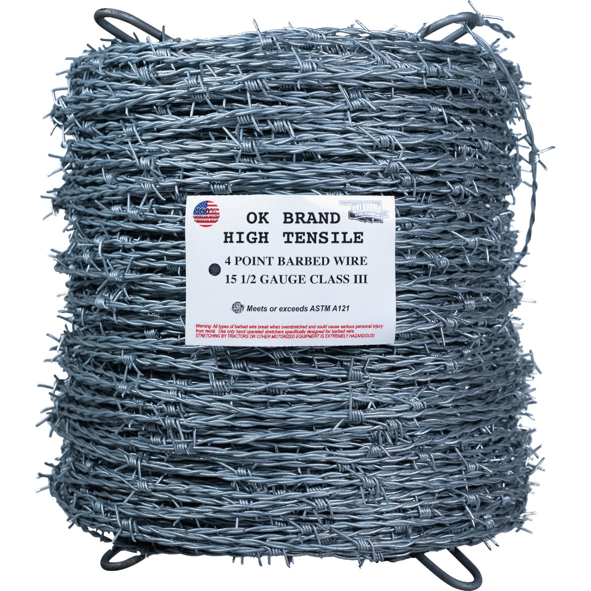Oklahoma Steel 1320 Ft. x 15.5 Ga. 4 Pt. Barbed Wire
