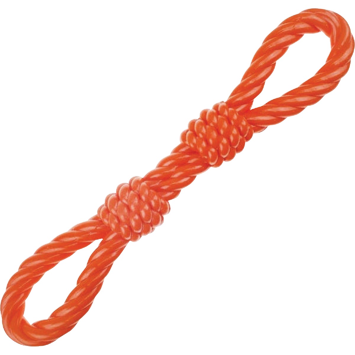Boss Pet Infinity TPR Double Fist Tug Orange Dog Toy