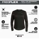 Milwaukee FREEFLEX Women's XL Black Long Sleeve Hybrid T-Shirt Image 2