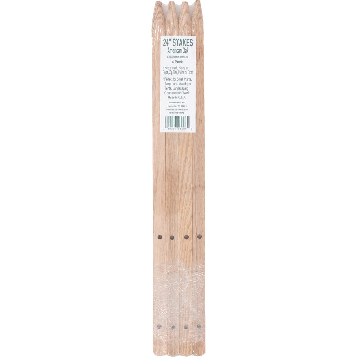 Madison Mill 24 In. Oak Wood Plant Stake (4-Pack) Image 2