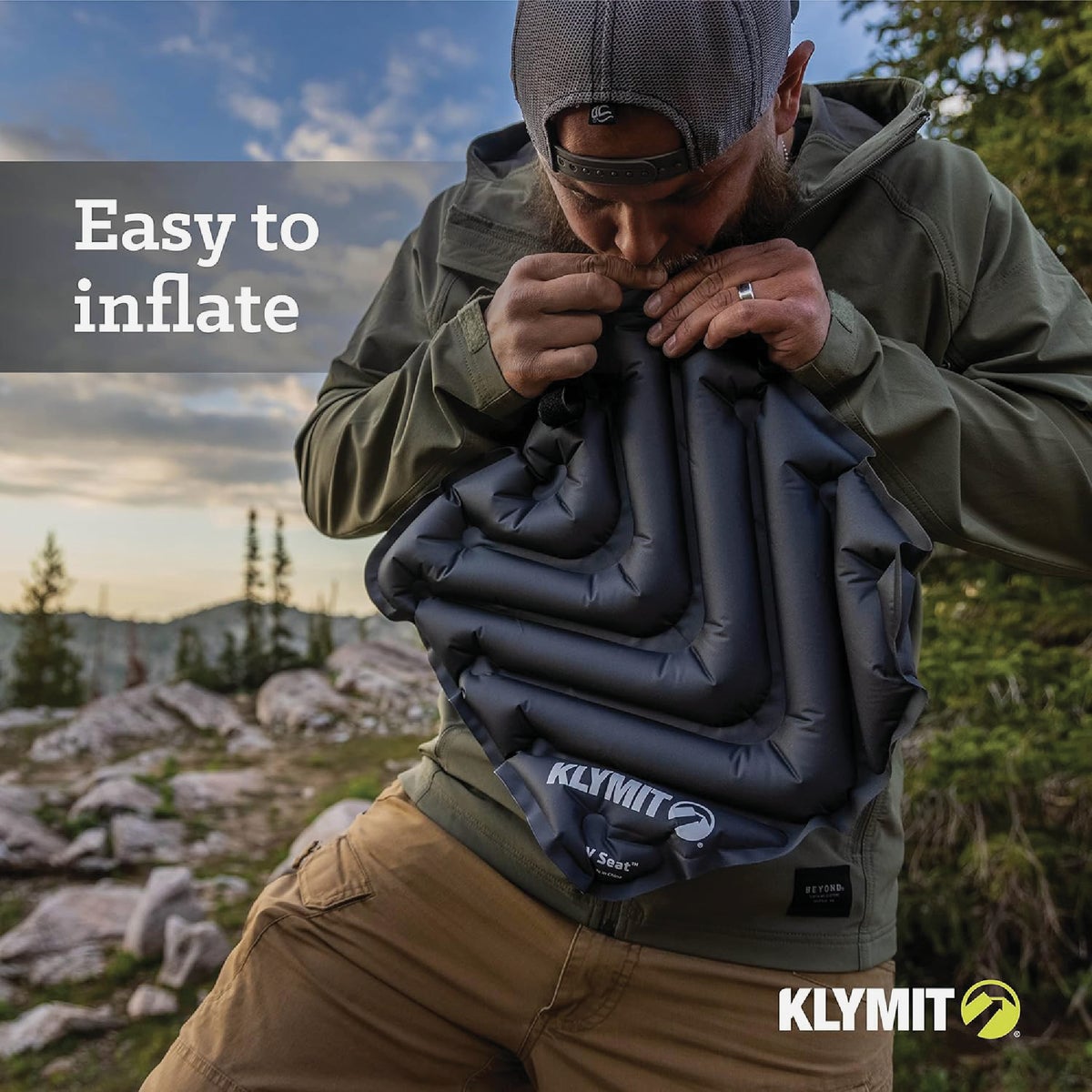 Klymit V Seat Gray Inflatable Cushion Image 2