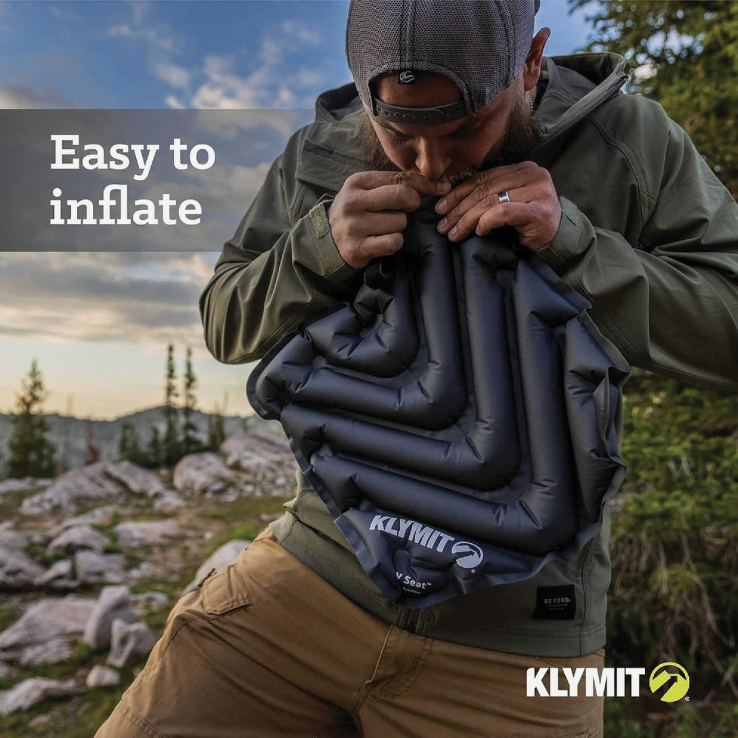 Klymit V Seat Gray Inflatable Cushion Image 2