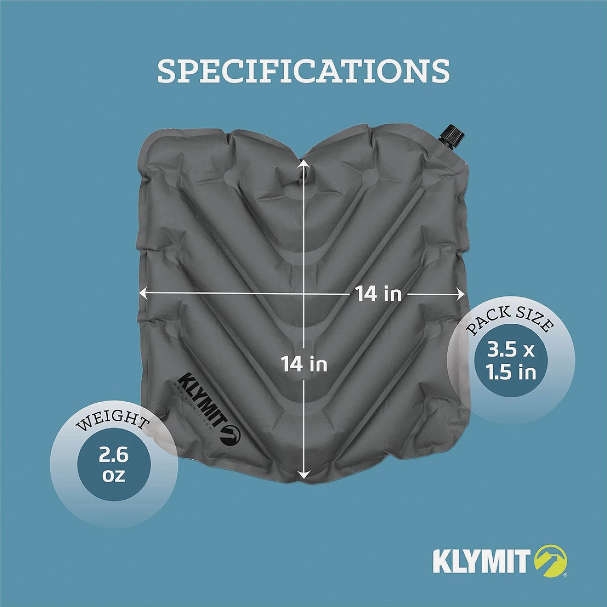 Klymit V Seat Gray Inflatable Cushion Image 5
