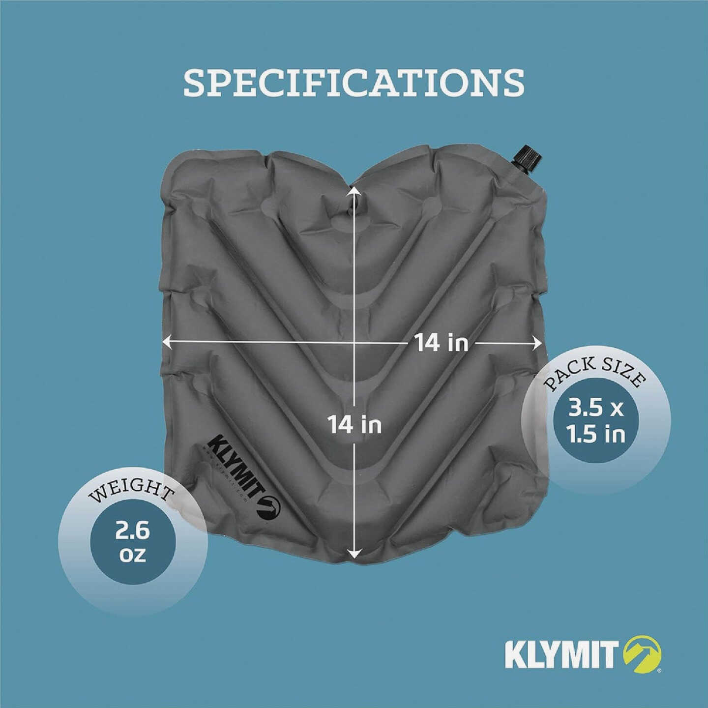 Klymit V Seat Gray Inflatable Cushion Image 5