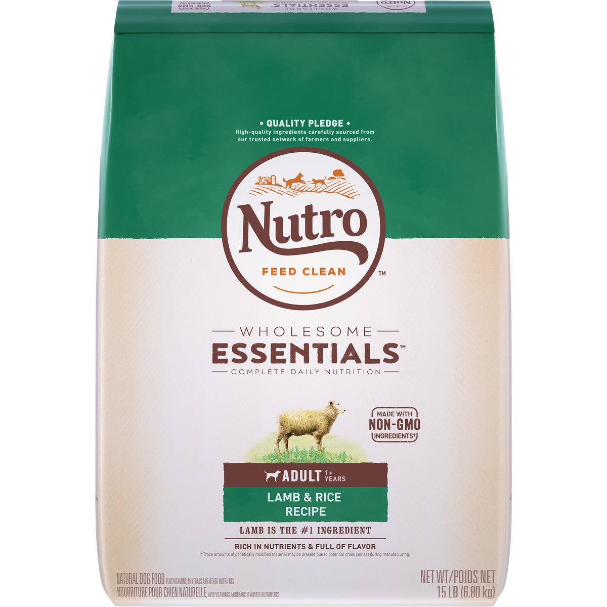 Nutro Wholesome Essentials 12 Lb. Lamb & Rice Adult Dry Dog Food Image 1
