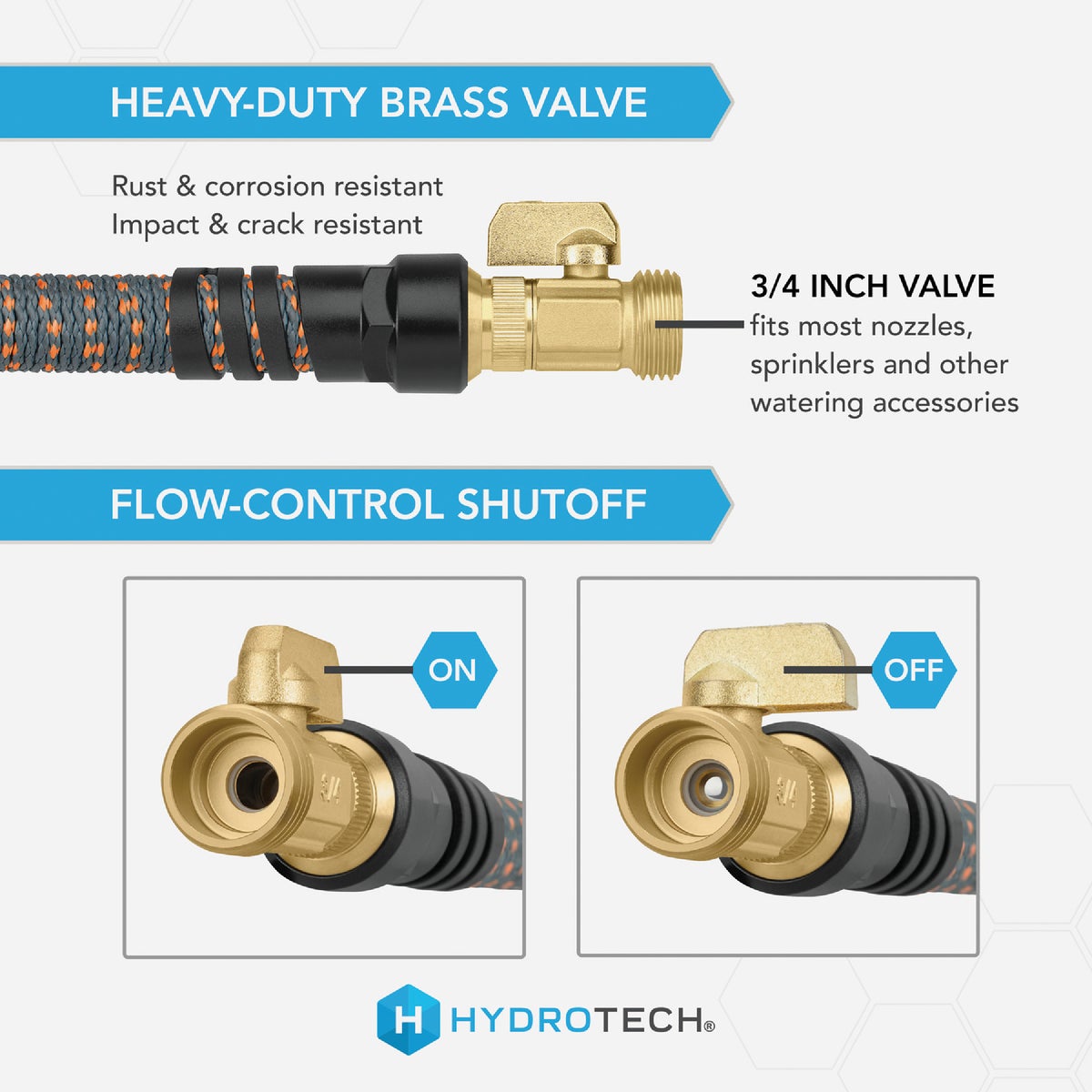 Hydrotech 5/8 In. x 75 Ft. Expandable Burst Proof Hose - Orange Image 3