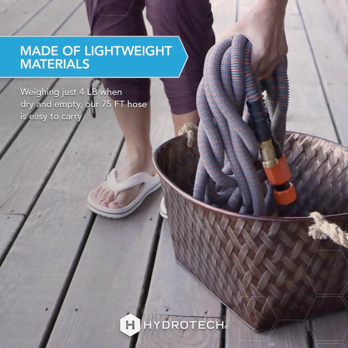 Hydrotech 5/8 In. x 75 Ft. Expandable Burst Proof Hose - Orange Image 6