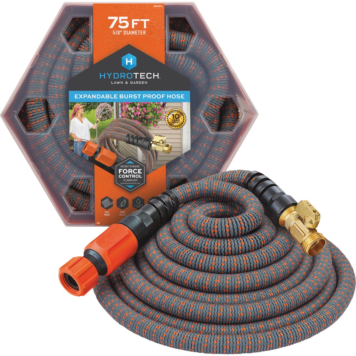 Hydrotech 5/8 In. x 75 Ft. Expandable Burst Proof Hose - Orange