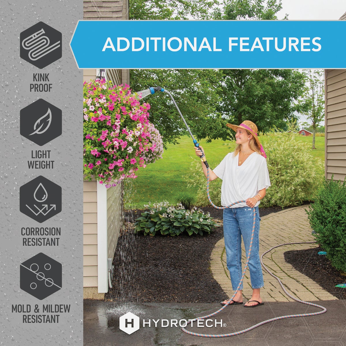 Hydrotech 5/8 In. x 75 Ft. Expandable Burst Proof Hose - Orange Image 7