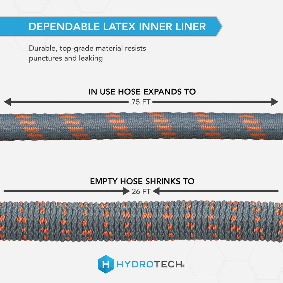 Hydrotech 5/8 In. x 75 Ft. Expandable Burst Proof Hose - Orange Image 5