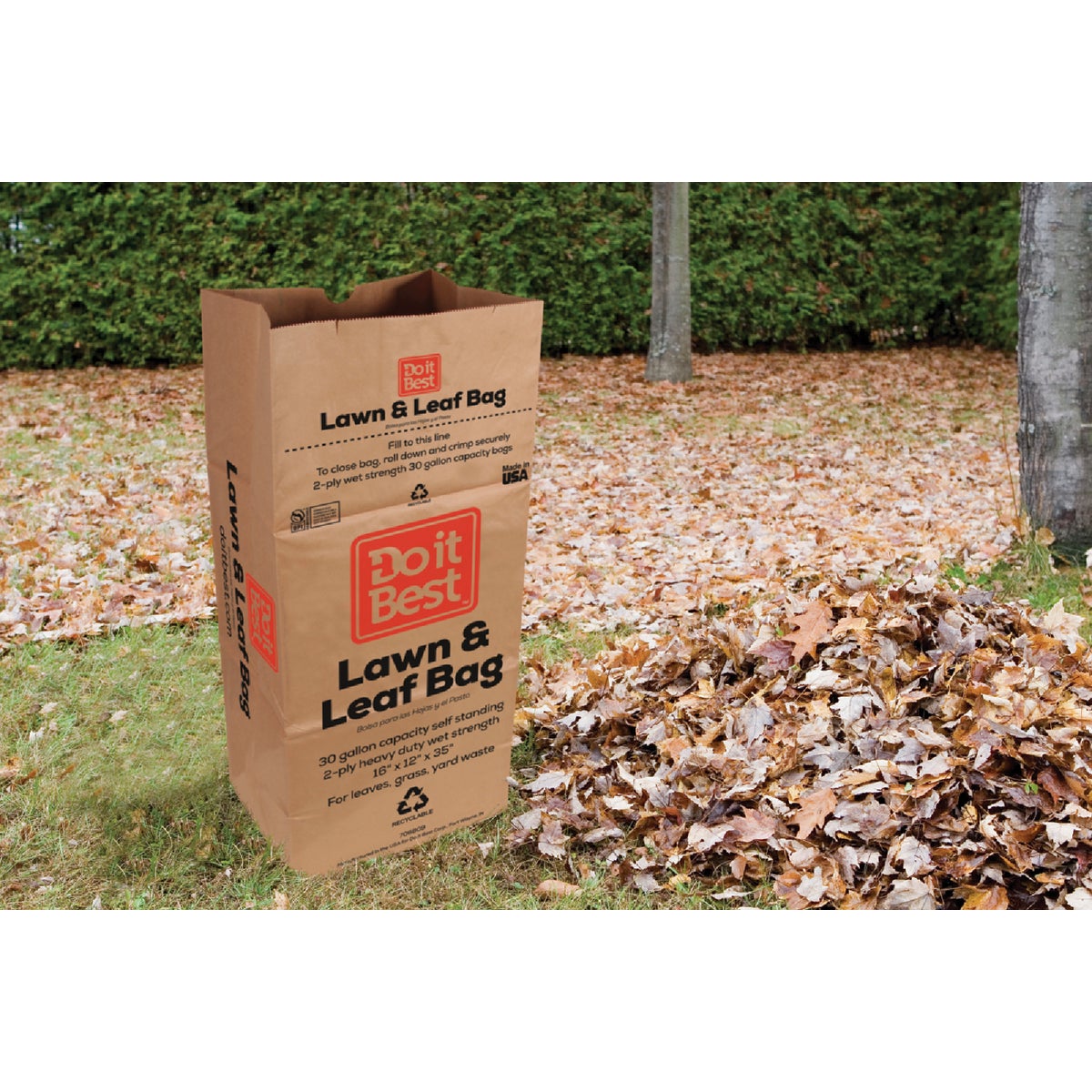 Do it Best 30 Gal. Natural Kraft Paper Yard Waste Lawn & Leaf Bag (15-Count) Image 2