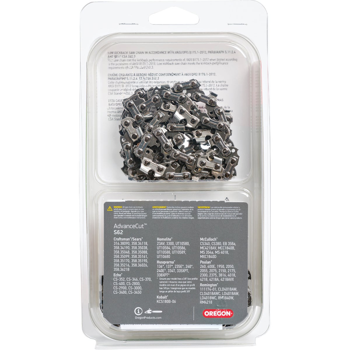 Oregon S62T AdvanceCut Chainsaw Chains 2-Pack, for 18 In. Bar - 62 Drive Links - fits Husqvarna, Echo, Poulan, Craftsman, Echo and more Image 7