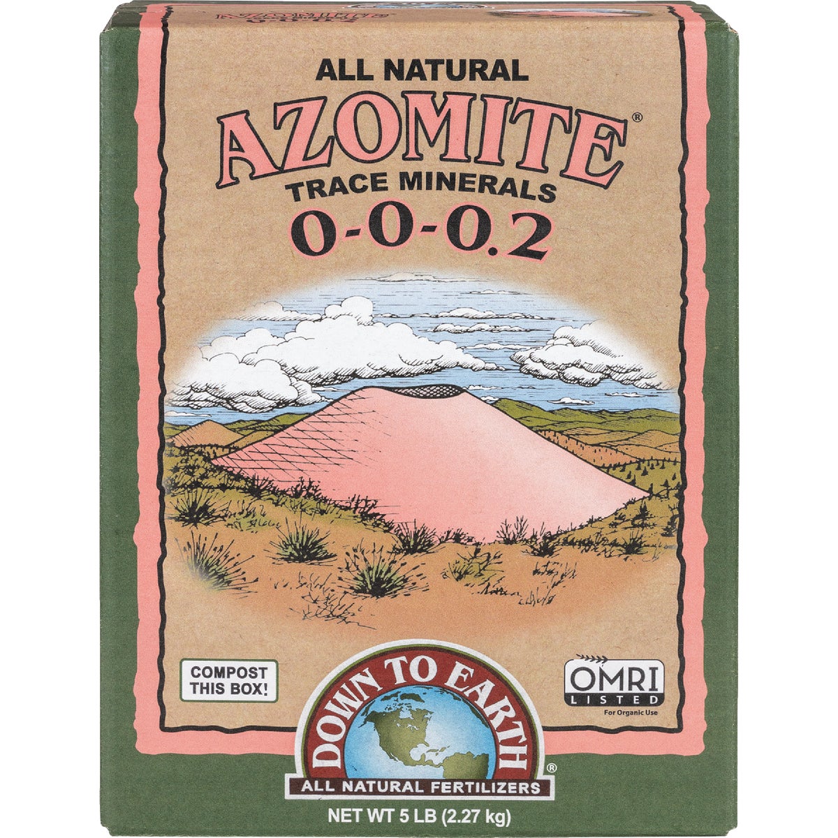 Down To Earth 1 Lb. 0-0-0.2 Azomite Powder