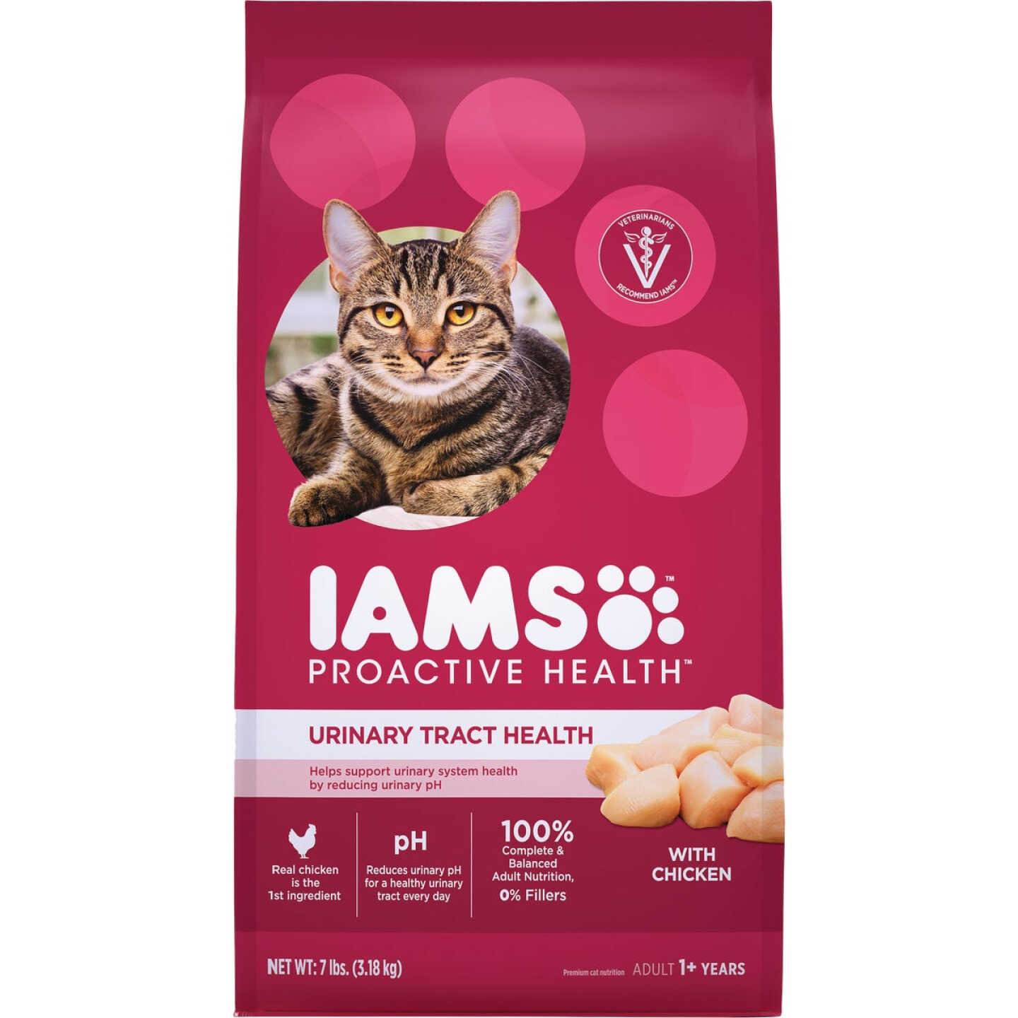 Iams Proactive Health Urinary Tract Formula 7 Lb. Chicken Flavor Adult Dry Cat Food Image 1