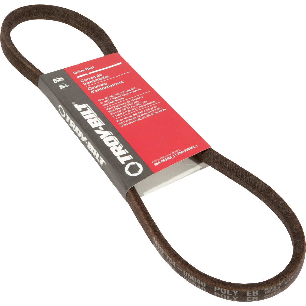 Troy-Bilt 30, 36, 38, 42 and 46 In. Deck Drive Belt for 6 & 7-Speed Lawn Tractors and Mini Riders