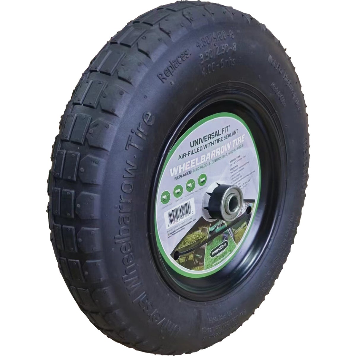 Marathon Universal Fit Wheelbarrow Tire with Flat Free Tire Sealant Image 3
